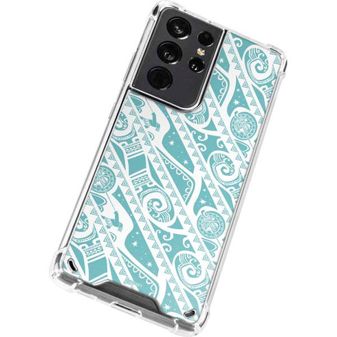 Disney Princess Moana Pattern Galaxy S21 Ultra 5G Clear Case